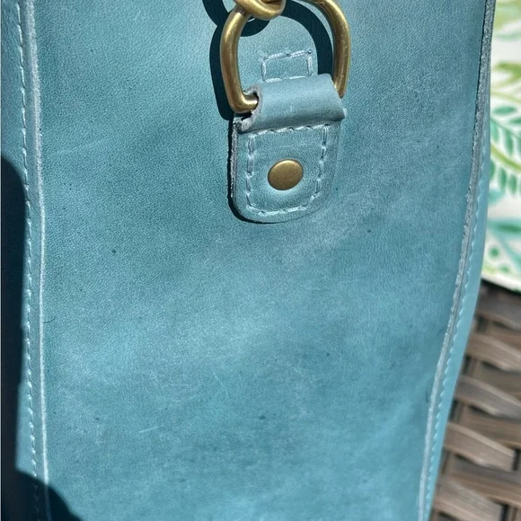 Portland Leather Aqua Butterfly Bag - Picture 5 of 9